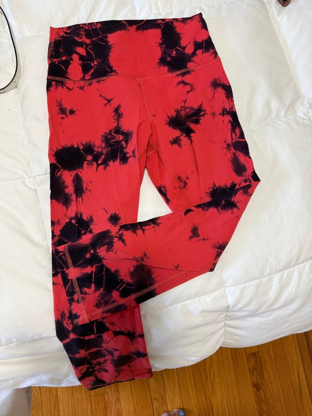 lululemon athletica Red and Black Tie-Dye Leggings - High Waist